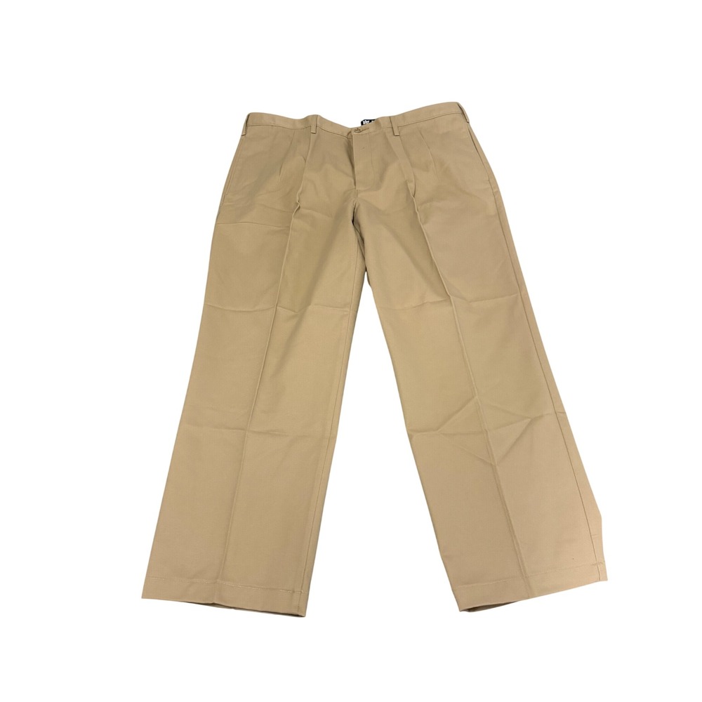 408. Lands' End Men's Traditional Fit Dress Pants Khaki Size 42 Formal Trousers